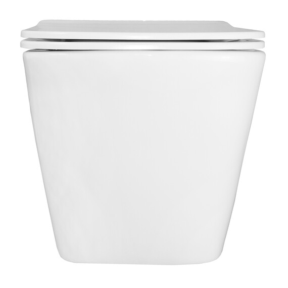 Унитаз подвесной безободковый Azario Hugo AZ-3103 с тонкой крышкой микролифт - фото 10