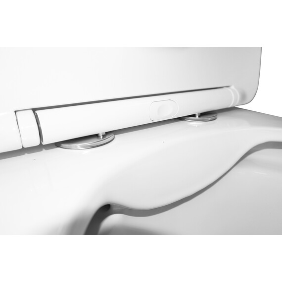 Унитаз-компакт безободковый Azario Anteo Round AZ-1219A с тонкой крышкой микролифт - фото 10