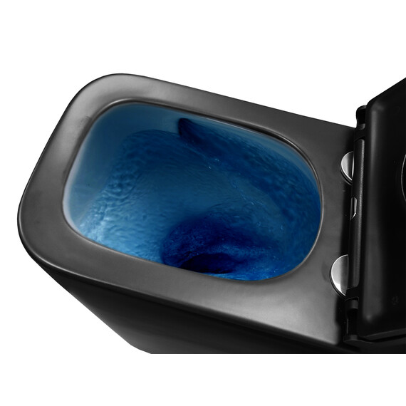 Унитаз подвесной безободковый Azario Teramo AZ-0052-UQ3MB с крышкой микролифт (система смыва Торнадо) чёрный матовый, Цвет производителя: чёрный матовый - фото 6