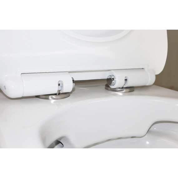 Унитаз-компакт безободковый Azario Frento AZ-2311 с тонкой крышкой микролифт - фото 6