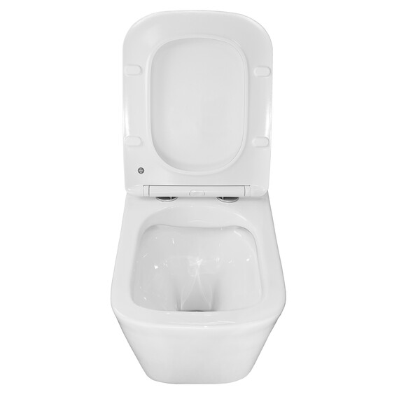 Унитаз подвесной безободковый Azario Hugo AZ-3103 с тонкой крышкой микролифт - фото 5