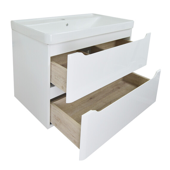 Тумба подвесная с раковиной Azario Lotos 70/2 см CS00083930, белый - фото 3