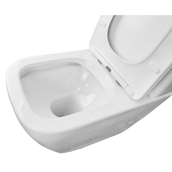 Унитаз-компакт безободковый Azario Levanto AZ-1228A с крышкой микролифт - фото 7