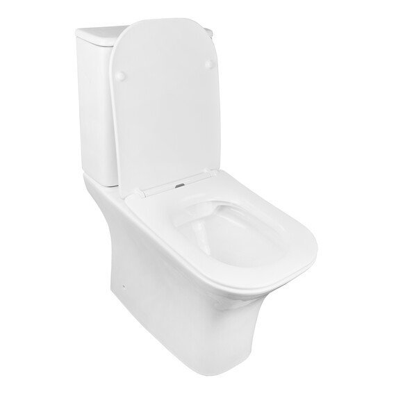 Унитаз-компакт безободковый Azario Fretta Square AZ-5121 с крышкой микролифт - фото 3