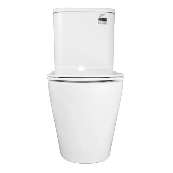 Унитаз-компакт безободковый Azario Berton AZ-6093 с тонкой крышкой микролифт (Система смыва торнадо) - фото 9