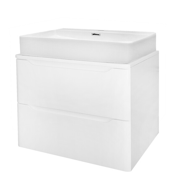 Тумба подвесная со столешницей Azario Lotos 60/2 см CS00084142, белый - фото 5