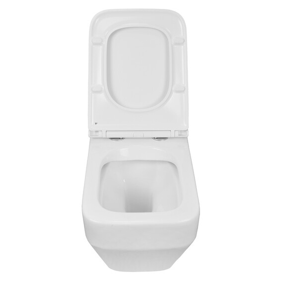 Унитаз подвесной безободковый Azario Moneo AZ-0062 с тонкой крышкой микролифт - фото 3