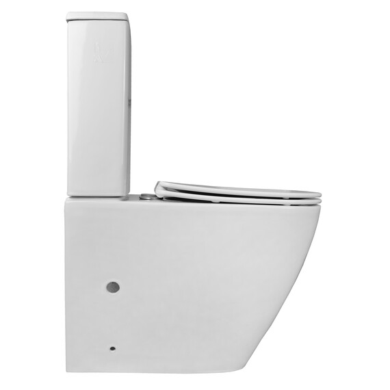 Унитаз-компакт безободковый Azario Levanto AZ-1228A с крышкой микролифт - фото 11