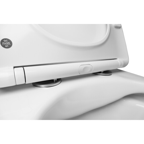 Унитаз подвесной безободковый Azario Hugo AZ-3103 с тонкой крышкой микролифт - фото 8