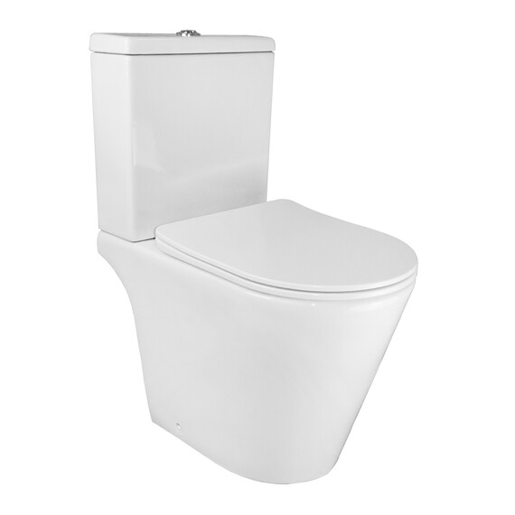 Унитаз-компакт безободковый Azario Flin AZ-1363C с тонкой крышкой микролифт - фото 3