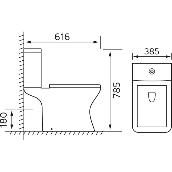 Унитаз-компакт безободковый Azario Nigel AZ-55 с крышкой микролифт - фото 14