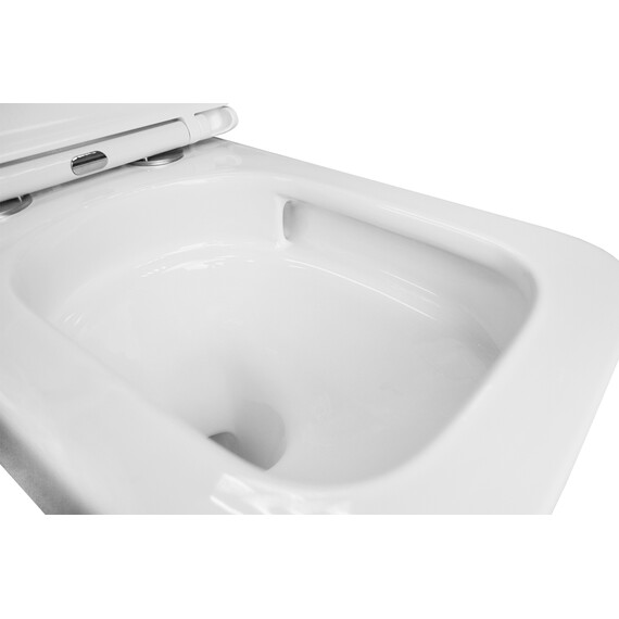 Унитаз подвесной безободковый Azario Flavia AZ-0076-UQ1 с крышкой микролифт (Система смыва торнадо) - фото 5