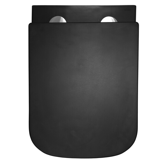 Унитаз подвесной безободковый Azario Teramo AZ-0052-UQ3MB с крышкой микролифт (система смыва Торнадо) чёрный матовый, Цвет производителя: чёрный матовый - фото 10