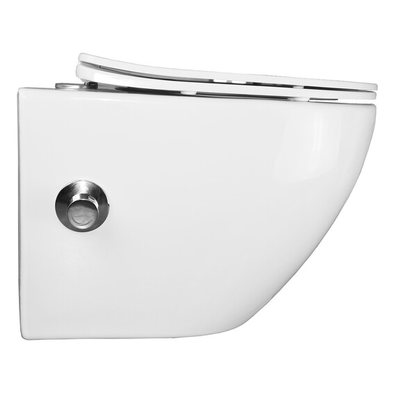 Унитаз-биде подвесной безободковый Azario Allegro AZ-3105B с тонкой крышкой микролифт - фото 11