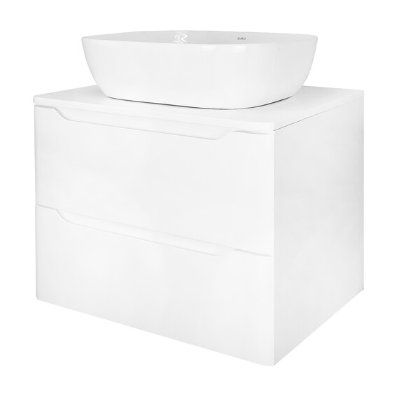 Тумба подвесная со столешницей Azario Lotos 60/2 см CS00084142, белый - фото 4