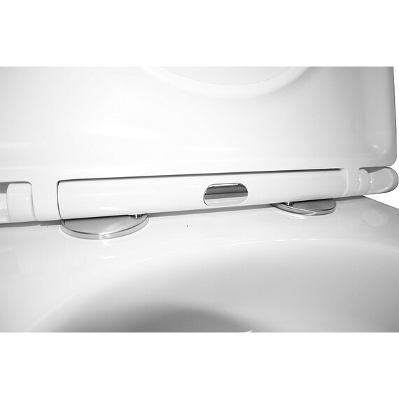 Унитаз подвесной безободковый Azario Teramo AZ-0052-UQ3 с крышкой микролифт (Система смыва торнадо), Цвет производителя: белый - фото 8