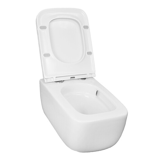 Унитаз подвесной безободковый Azario Flavia AZ-0076-UQ1 с крышкой микролифт (Система смыва торнадо) - фото 4