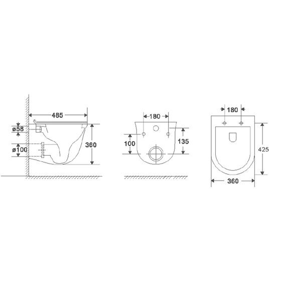 Унитаз подвесной безободковый Azario Felice AZ-0051 с крышкой микролифт - фото 24