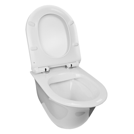 Унитаз подвесной безободковый Azario Felice AZ-0051 с крышкой микролифт - фото 3