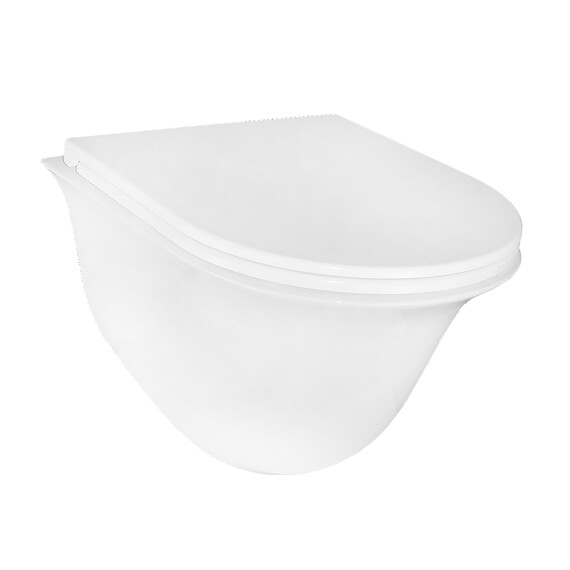 Унитаз подвесной безободковый Azario Felice AZ-0051 с крышкой микролифт - фото 11