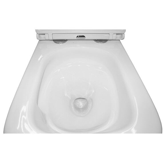 Унитаз подвесной безободковый Azario Teramo AZ-0052-UQ3 с крышкой микролифт (Система смыва торнадо), Цвет производителя: белый - фото 7