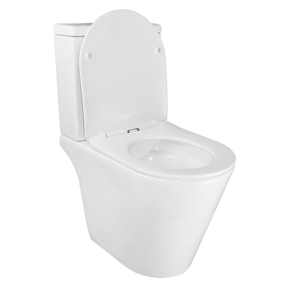 Унитаз-компакт безободковый Azario Flin AZ-1363C с тонкой крышкой микролифт - фото 4