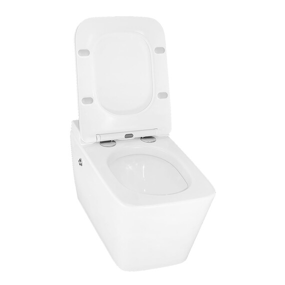 Унитаз подвесной импульсный Azario AZ-101C с тонкой крышкой микролифт (монтажная рама в комплекте) - фото 4