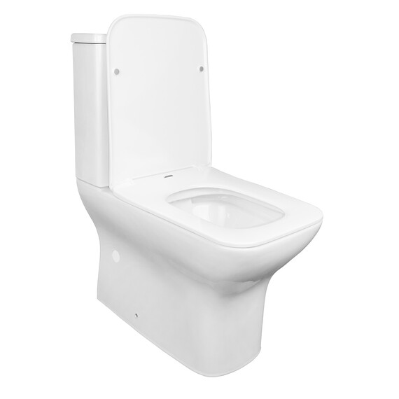 Унитаз-компакт безободковый Azario Fresco AZ-8302 с тонкой крышкой микролифт - фото 2