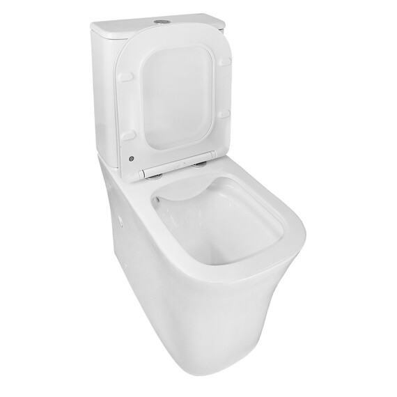 Унитаз-компакт безободковый Azario Anteo Square AZ-1218A с тонкой крышкой микролифт - фото 5