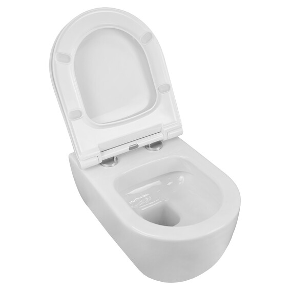 Унитаз подвесной безободковый Azario Ferio 87565 с тонкой крышкой микролифт - фото 3