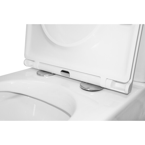 Унитаз-компакт безободковый Azario Maro AZ-2125 с тонкой крышкой микролифт - фото 7