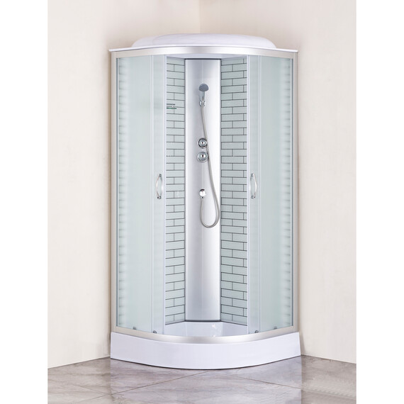 Душевая кабина Loranto 90x90 см CS-6690-13FW 90, хром/матовое - фото 2