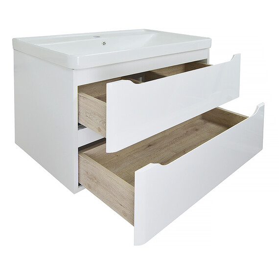 Тумба подвесная с раковиной Azario Lotos 80/2 см CS00083931, белый - фото 3