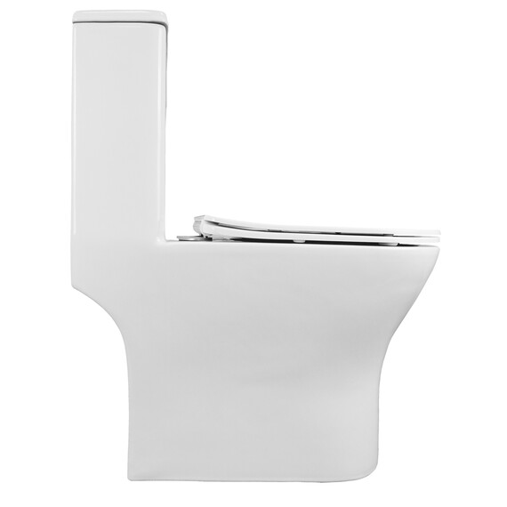 Унитаз-моноблок безободковый Azario Terni AZ-8618 с крышкой микролифт - фото 4