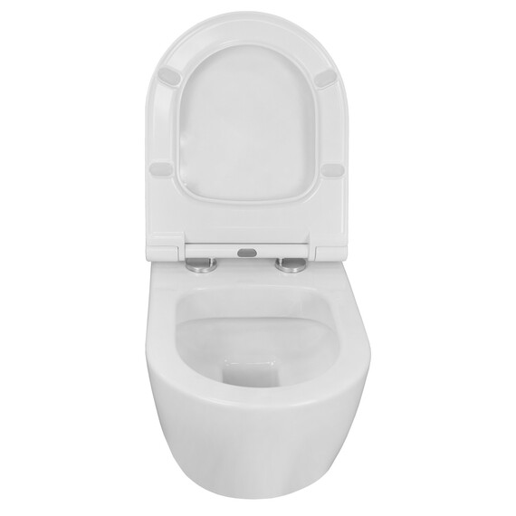 Унитаз подвесной безободковый Azario Ferio 87565 с тонкой крышкой микролифт - фото 4