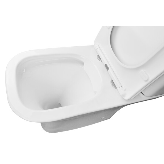 Унитаз-компакт безободковый Azario Fretta Square AZ-5121 с крышкой микролифт - фото 6