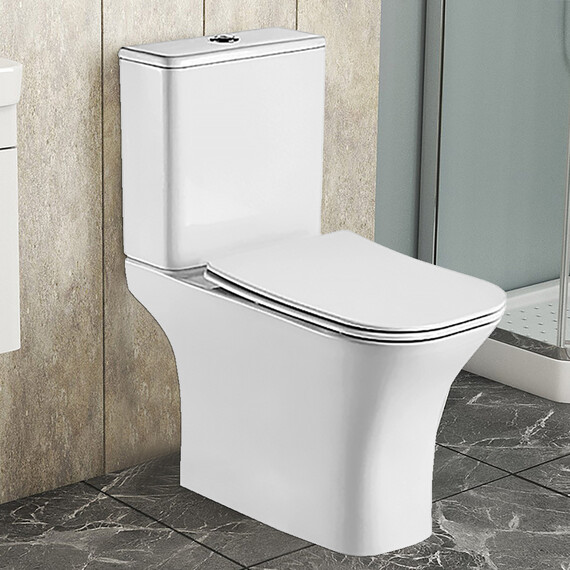 Унитаз-компакт безободковый Azario Fretta Square AZ-5121 с крышкой микролифт - фото 15