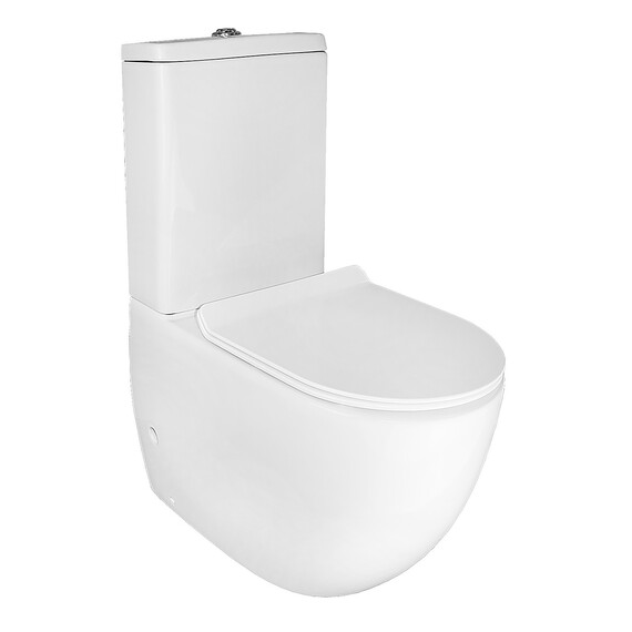 Унитаз-компакт безободковый Azario Mitta AZ-2128 с тонкой крышкой микролифт - фото 2