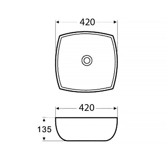 Раковина-чаша Azario 42 см AZ-2076 SP - фото 3