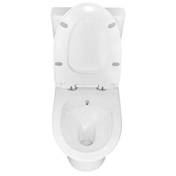 Унитаз-моноблок безободковый с функцией биде Azario Sente AZ-8614B с тонкой крышкой микролифт - фото 3