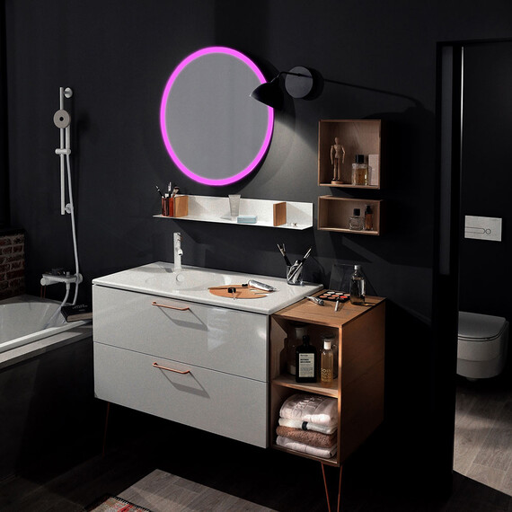 Зеркало Azario Perla neo - RGB 77 см LED-00002610 - фото 8