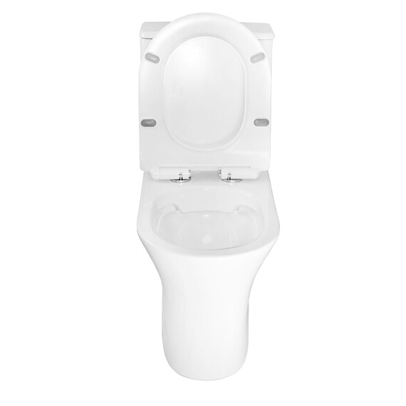 Унитаз-компакт безободковый Azario Frento AZ-2311 с тонкой крышкой микролифт - фото 4