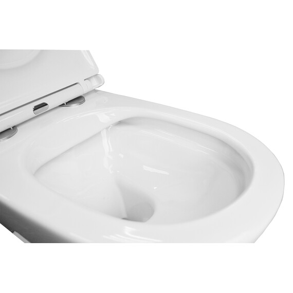 Унитаз подвесной безободковый Azario Porta AZ-0064 с крышкой микролифт - фото 8