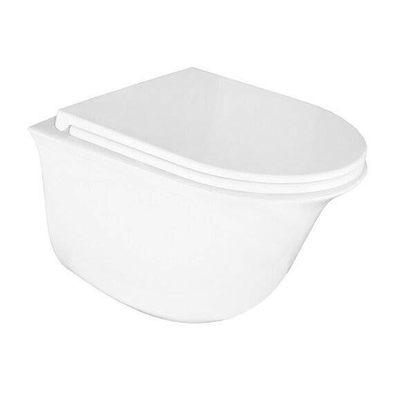 Унитаз подвесной безободковый Azario Felice AZ-0051 с крышкой микролифт - фото 10