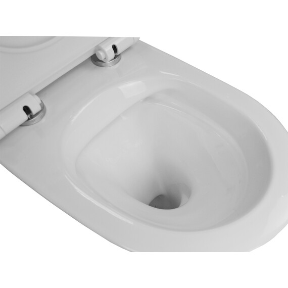 Унитаз подвесной безободковый Azario Felice AZ-0051 с крышкой микролифт - фото 8