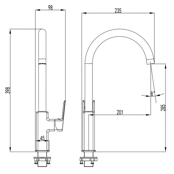 Смеситель для кухни Azario Hardcore AZ-VJG568277C - фото 2