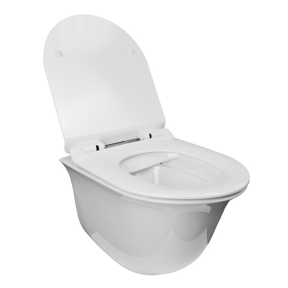 Унитаз подвесной безободковый Azario Felice AZ-0051 с крышкой микролифт - фото 2