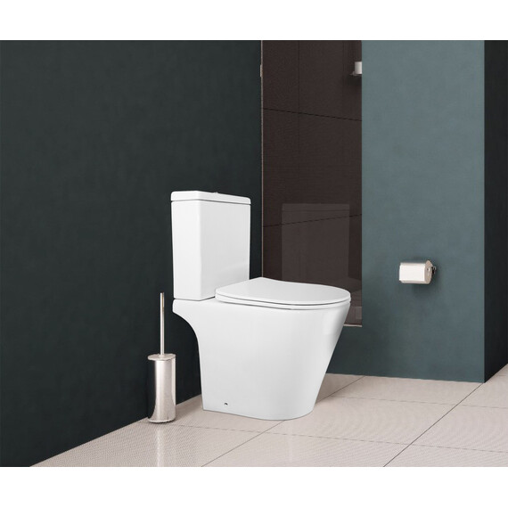 Унитаз-компакт безободковый Azario Flin AZ-1363C с тонкой крышкой микролифт - фото 17