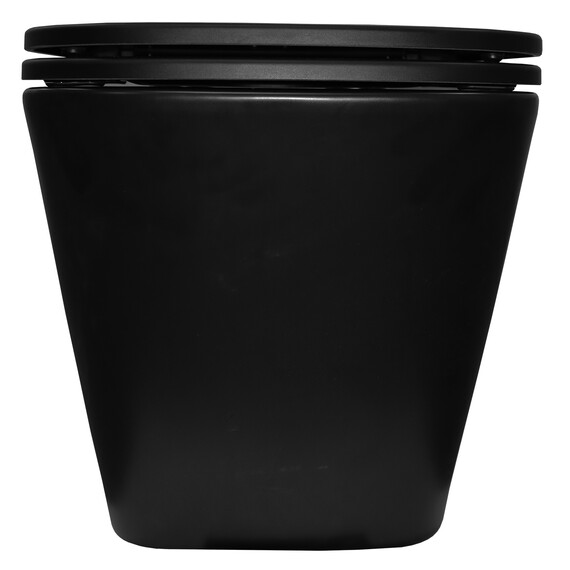 Унитаз подвесной безободковый Azario Teramo AZ-0052-UQ3MB с крышкой микролифт (система смыва Торнадо) чёрный матовый, Цвет производителя: чёрный матовый - фото 11