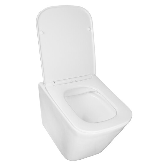 Унитаз подвесной безободковый Azario Hugo AZ-3103 с тонкой крышкой микролифт - фото 3